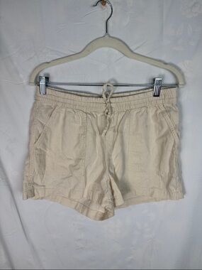 J. Crew Cream Drawstring Linen-Blend Casual Athletic Shorts